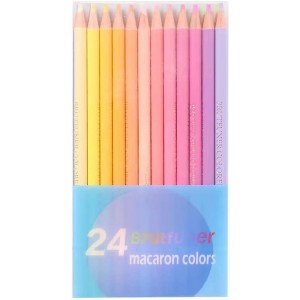 24 crayons de couleurs Macaron,Crayons de couleur néon pastel à base d'huile