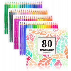 80 crayons dessin pastel de couleur macaron pour livres de coloriage adultes