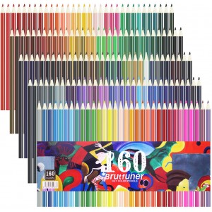 Acheter Brutfuner 12/24/50 couleurs vif Macaron en bois huileux couleur crayon  dessin croquis crayon ensemble fournitures scolaires cadeaux pour artiste