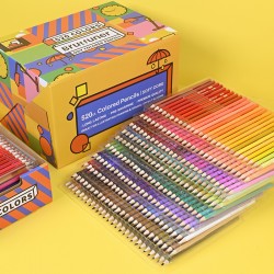 520 crayons à dessin de couleur Noyau mou